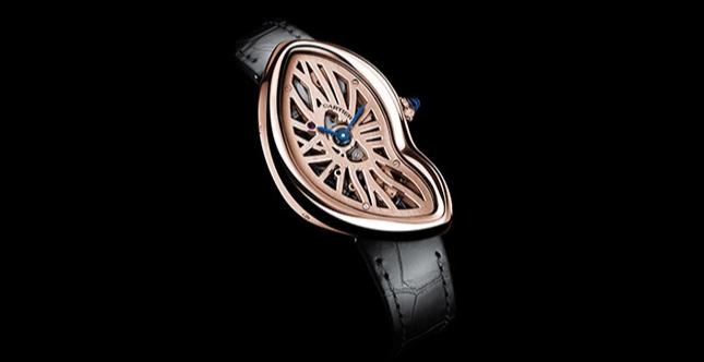 The charming fake Cartier Crash “Mechanical Legends” watches have skeleton dials.