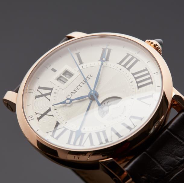 The silvery dials copy watches have moon phases.
