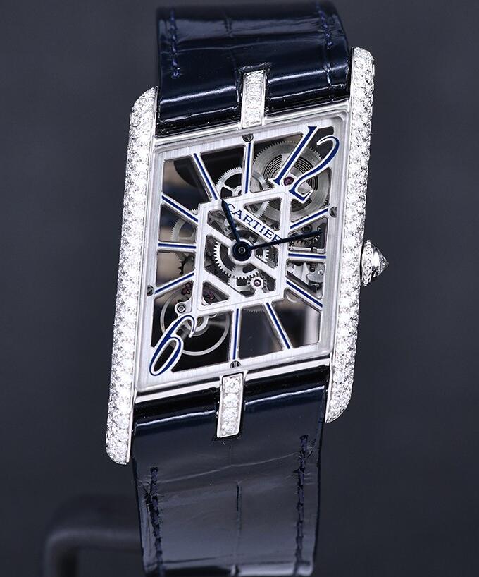 Luxury Cartier Tank Asymétrique Replica Watches With Skeleton Dials